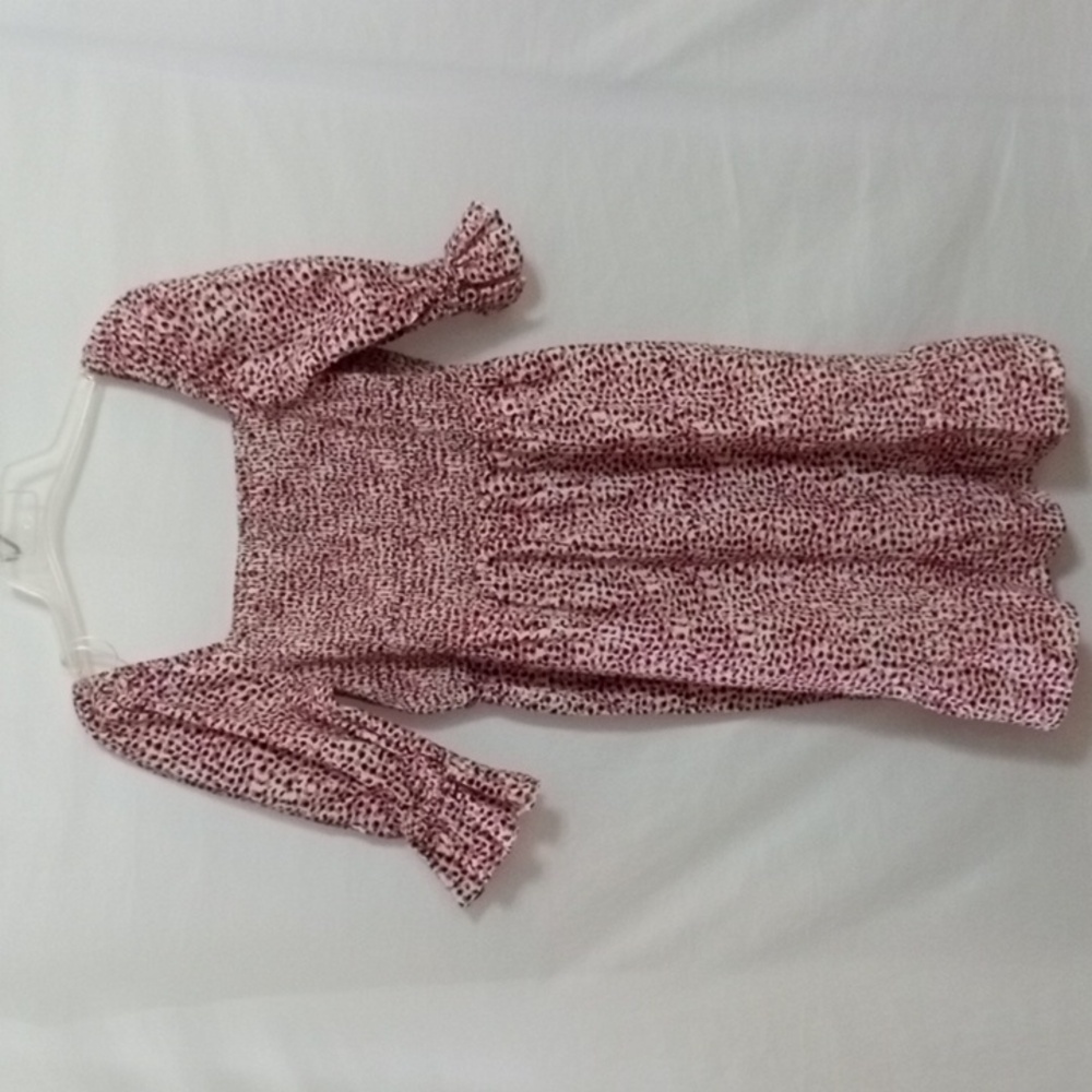 Element Pink and Black smocked Patterned Garment